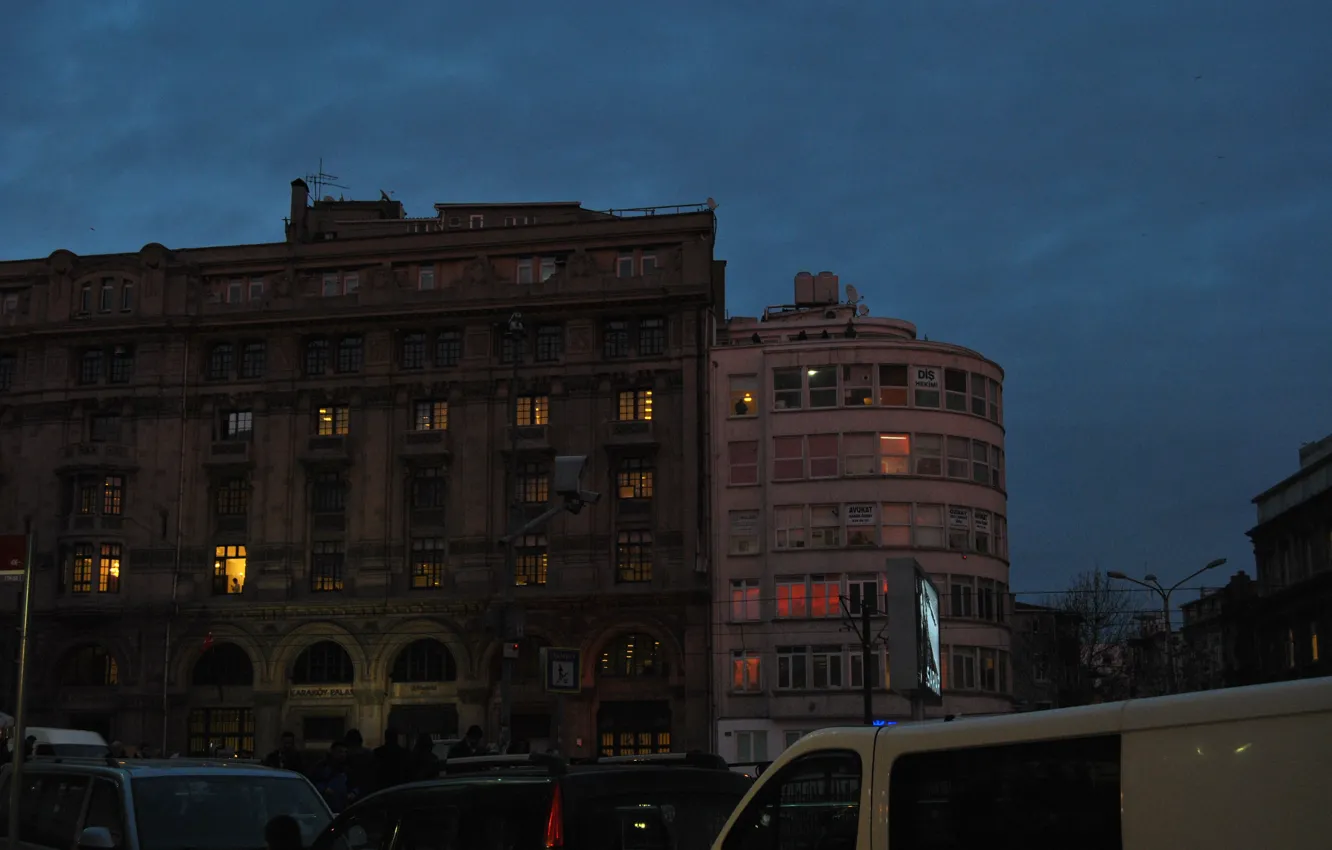 Фото обои City, Night, Street, İstanbul