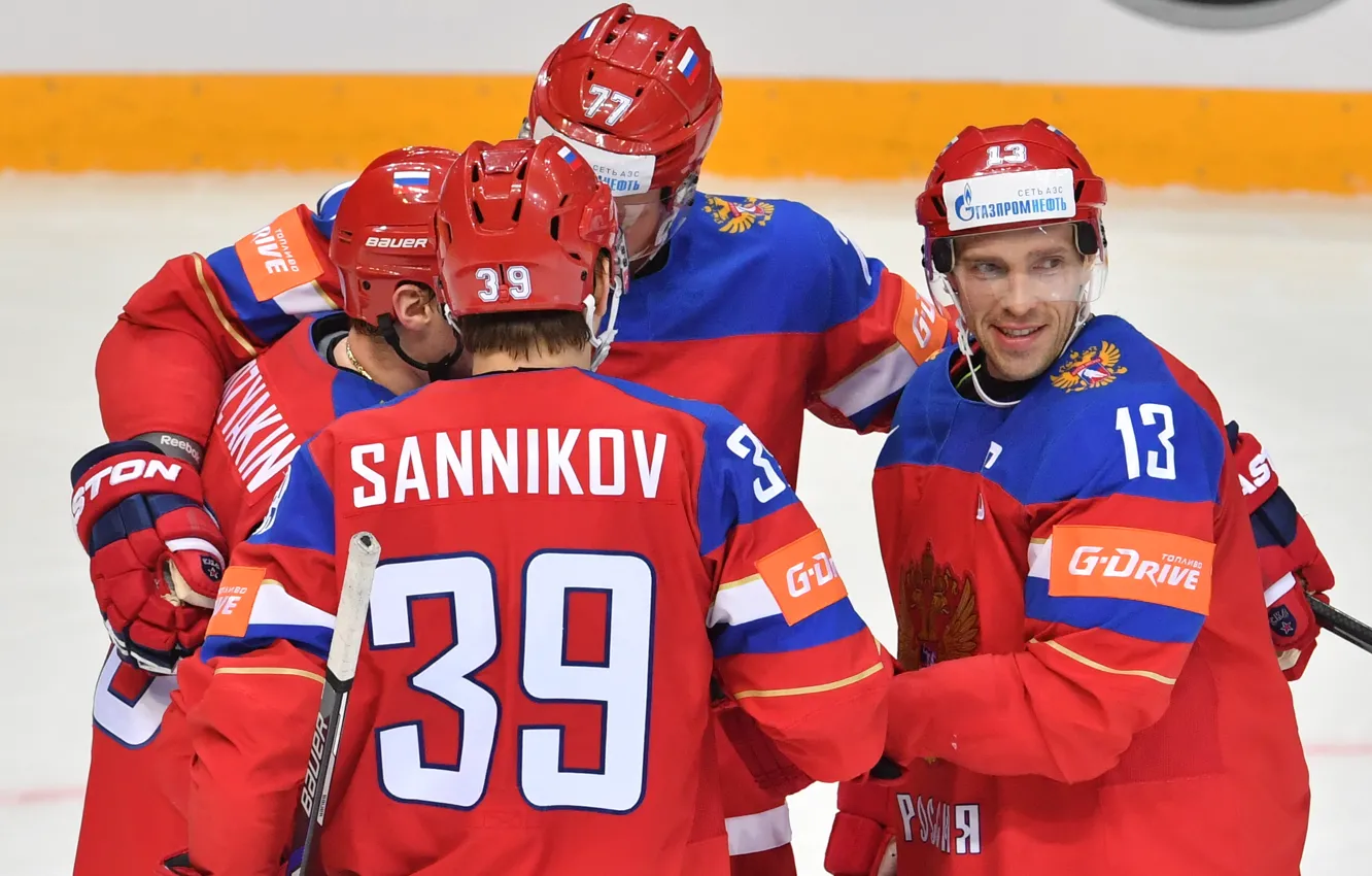 Фото обои радость, Россия, хоккей, Russia, русские, сборная, hockey, Ice hockey world championship