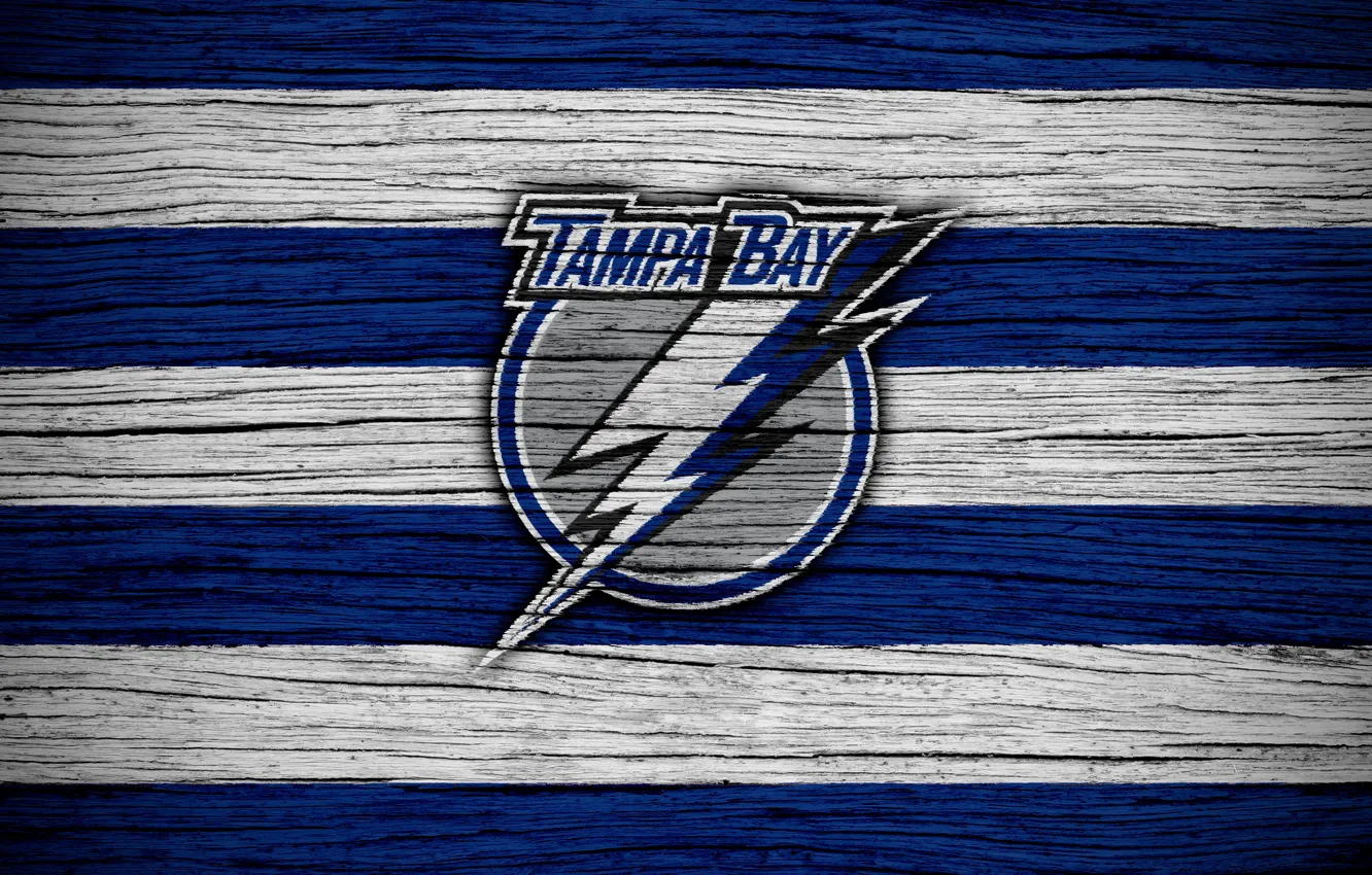 Фото обои логотип, NHL, НХЛ, Tampa Bay Lightning, Тампа-Бэй Лайтнинг, Амали-арена