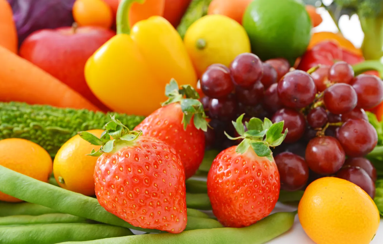 Фото обои ягоды, клубника, фрукты, овощи, fresh, fruits, berries