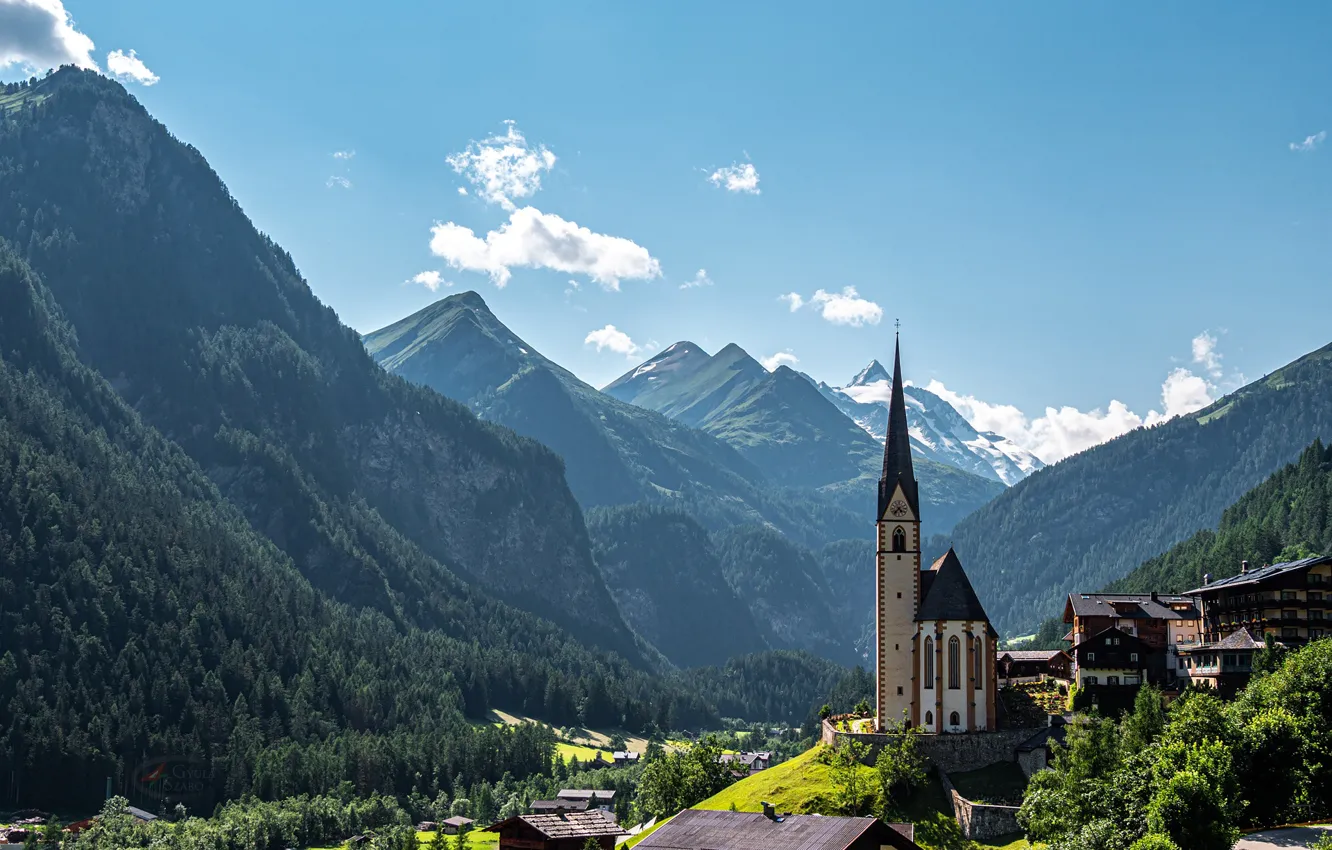 Фото обои горы, Австрия, Альпы, Glockner