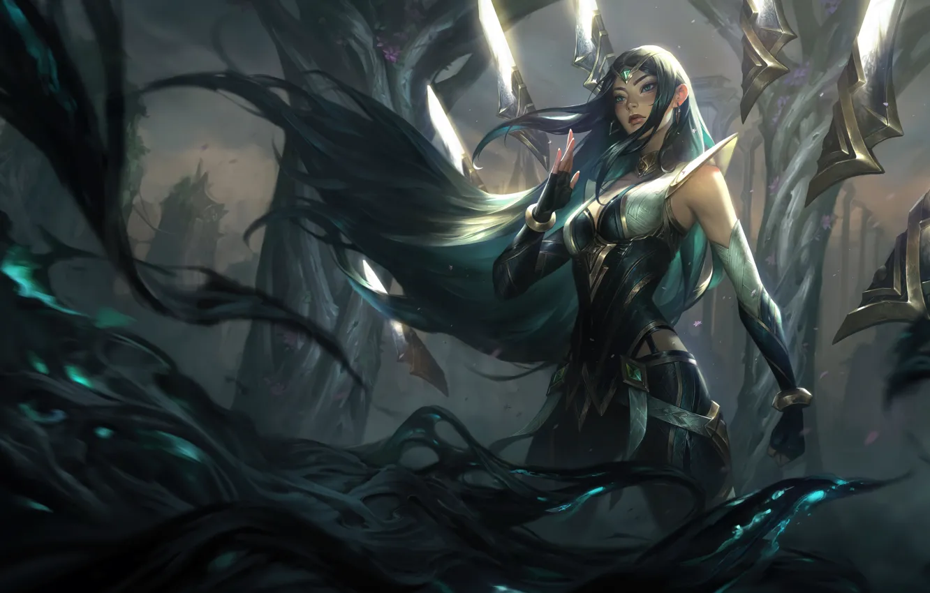 Фото обои девушка, магия, игра, персонаж, League of Legends, Irelia, LOL, Лига Легенд