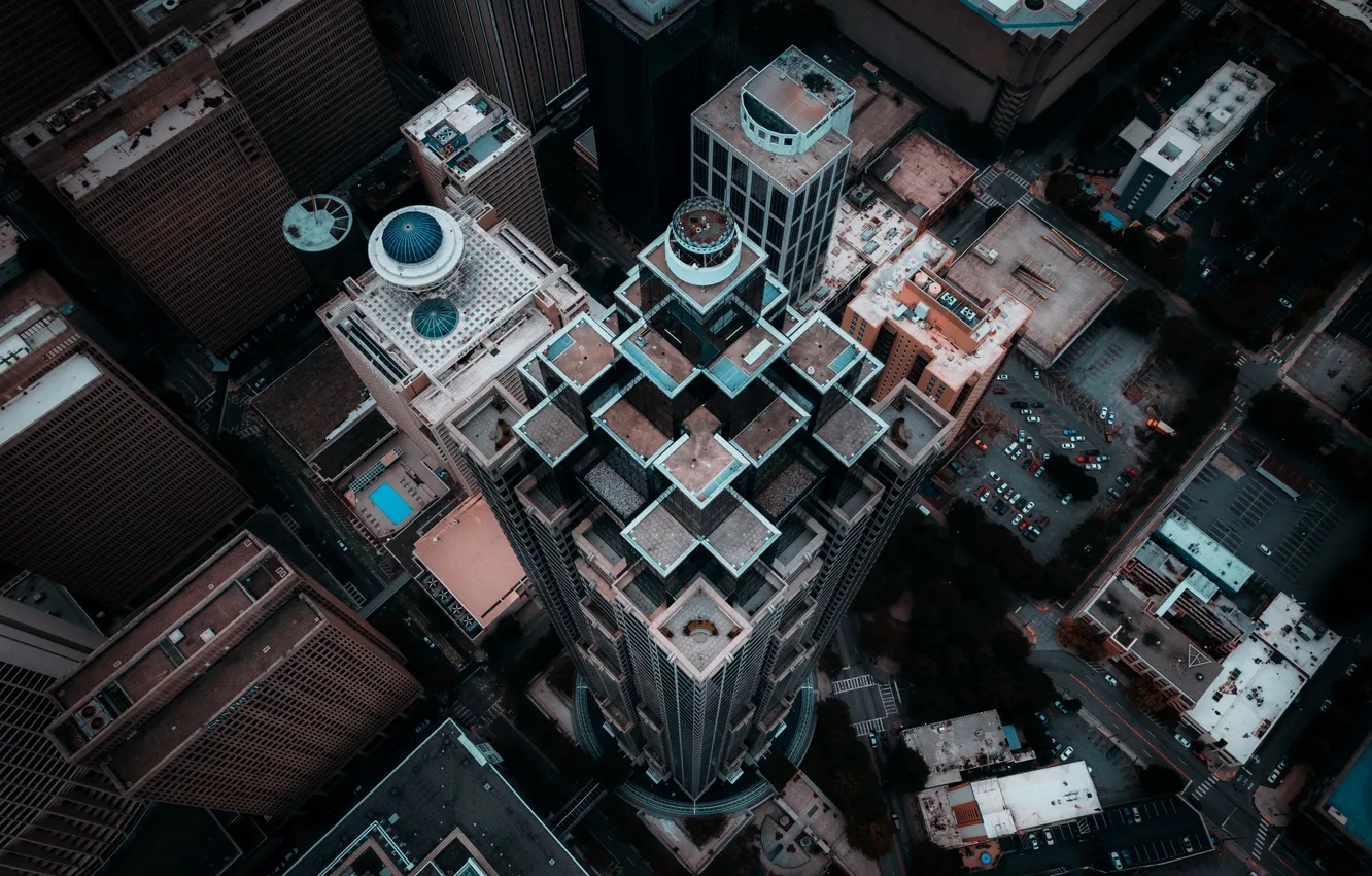 Фото обои city, город, здания, архитектура, мегаполис, вид сверху, высотки, buildings