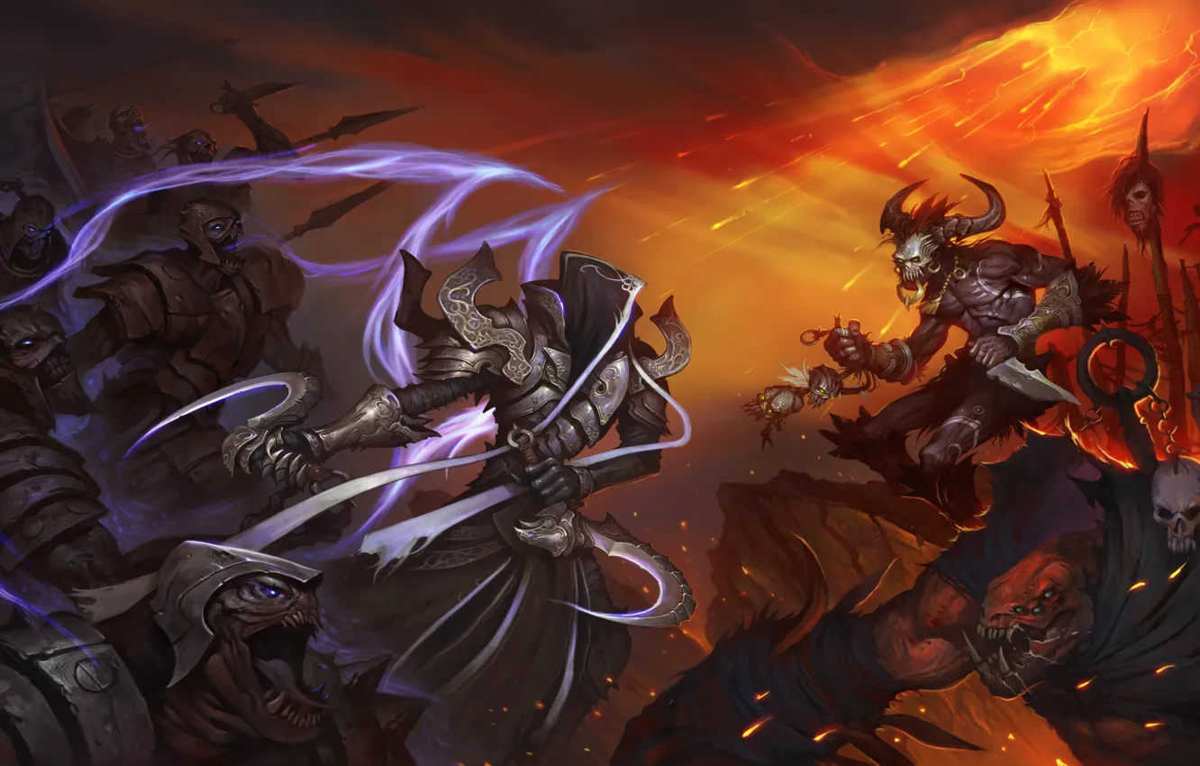 Фото обои Diablo 3, Witch Doctor, Reaper of Souls, Malthael