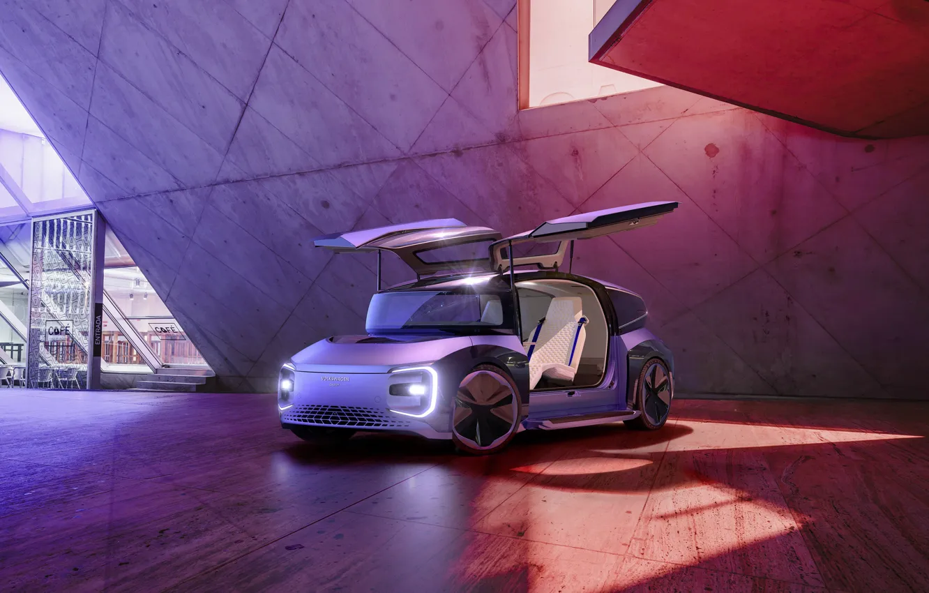 Фото обои Concept, Volkswagen, Двери, 2022, Volkswagen Gen.Travel, Truly autonomous future