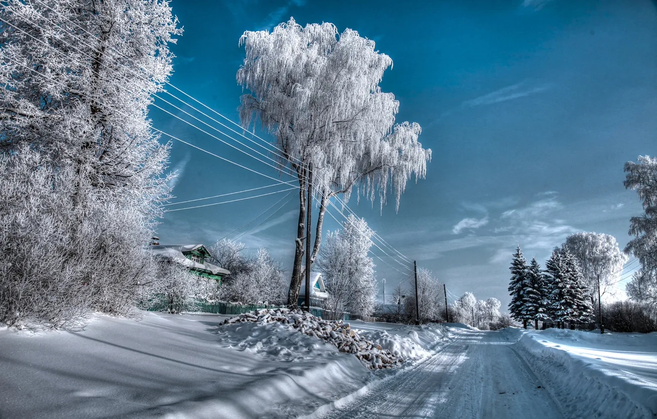 Фото обои Зима, Россия, Пейзажи