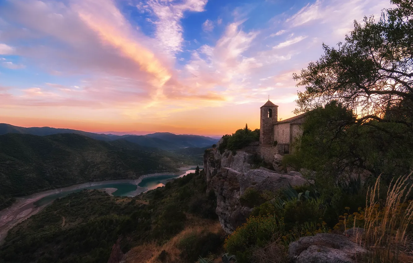 Фото обои замок, вид, высота