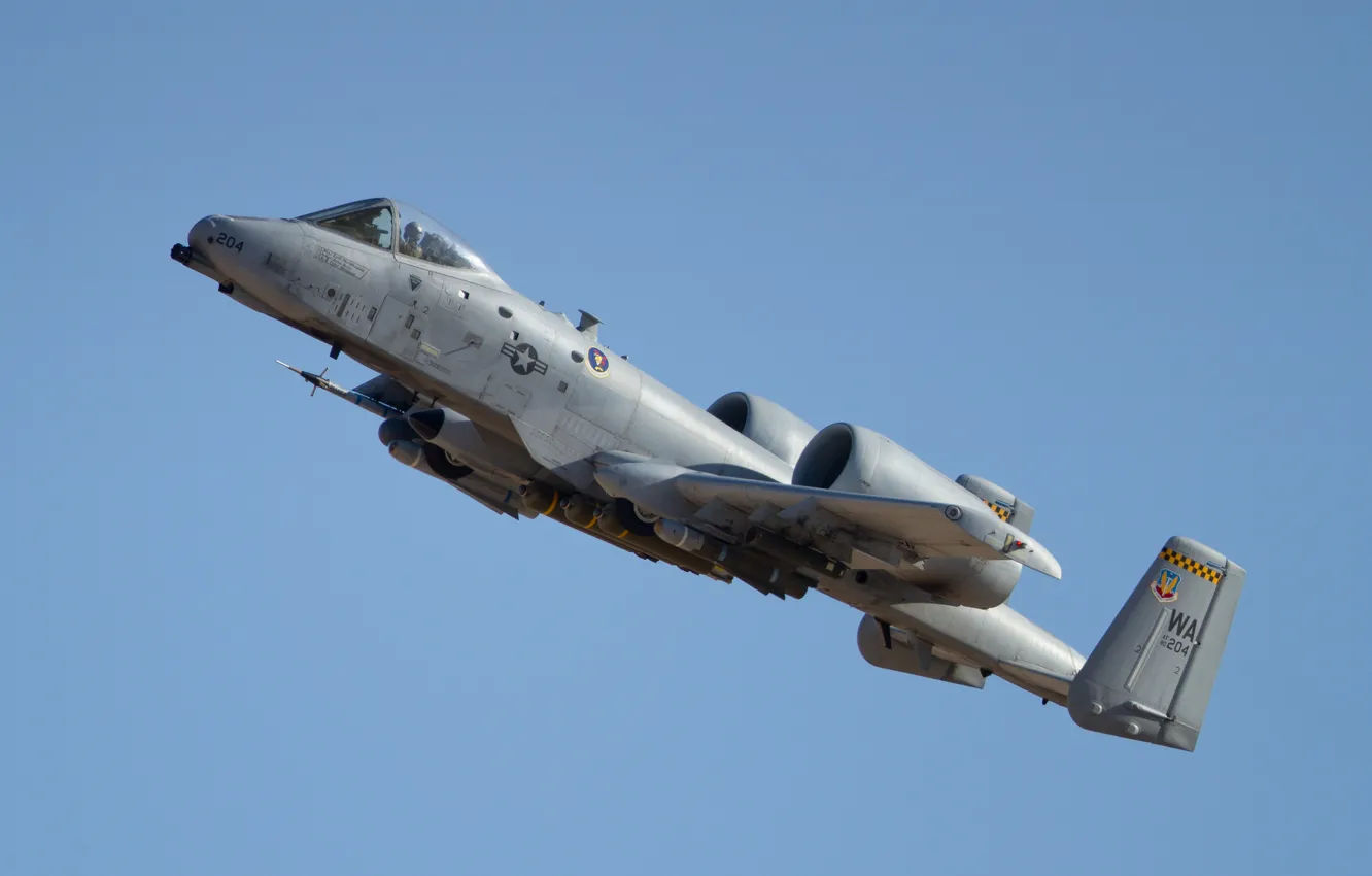 Фото обои штурмовик, A-10, Thunderbolt II, одноместный