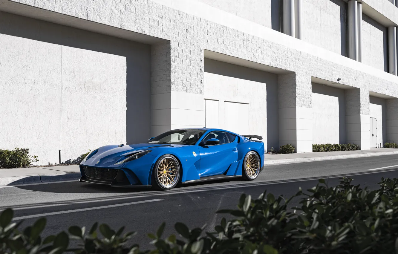 Фото обои Ferrari, Blue, 812 N-Largo