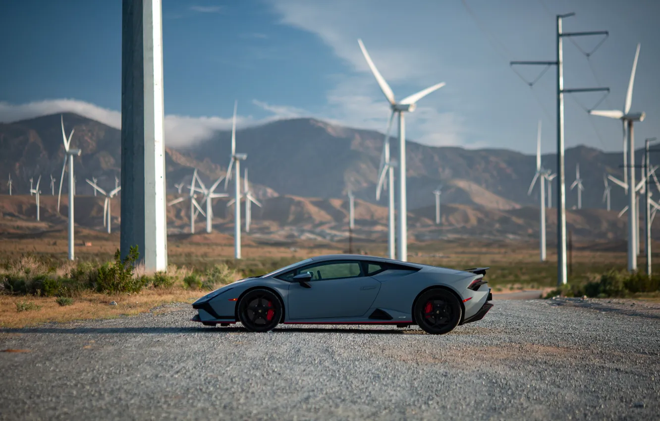 Фото обои Lamborghini, Huracan, side view, Lamborghini Huracan Tecnica