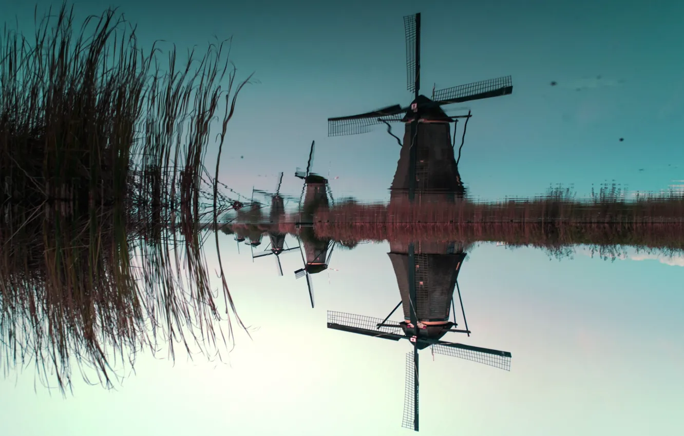 Фото обои water, reflection, netherland