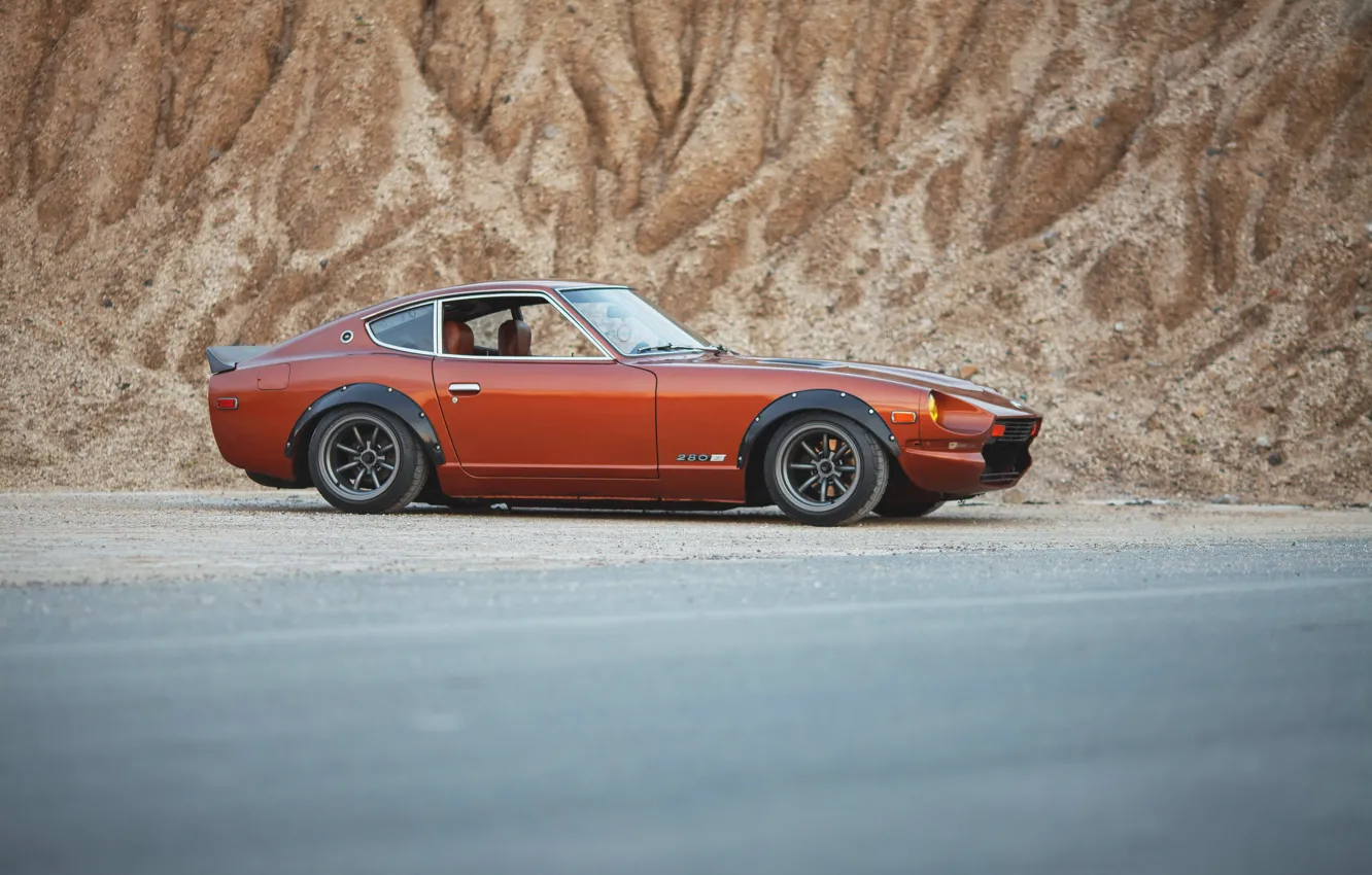 Фото обои sport, orange, datsun, 280z