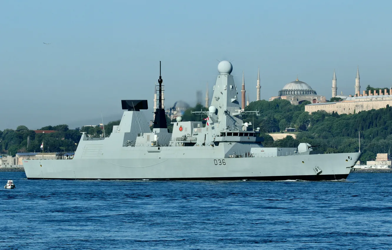 Фото обои эскадренный миноносец, проливы, HMS Defender