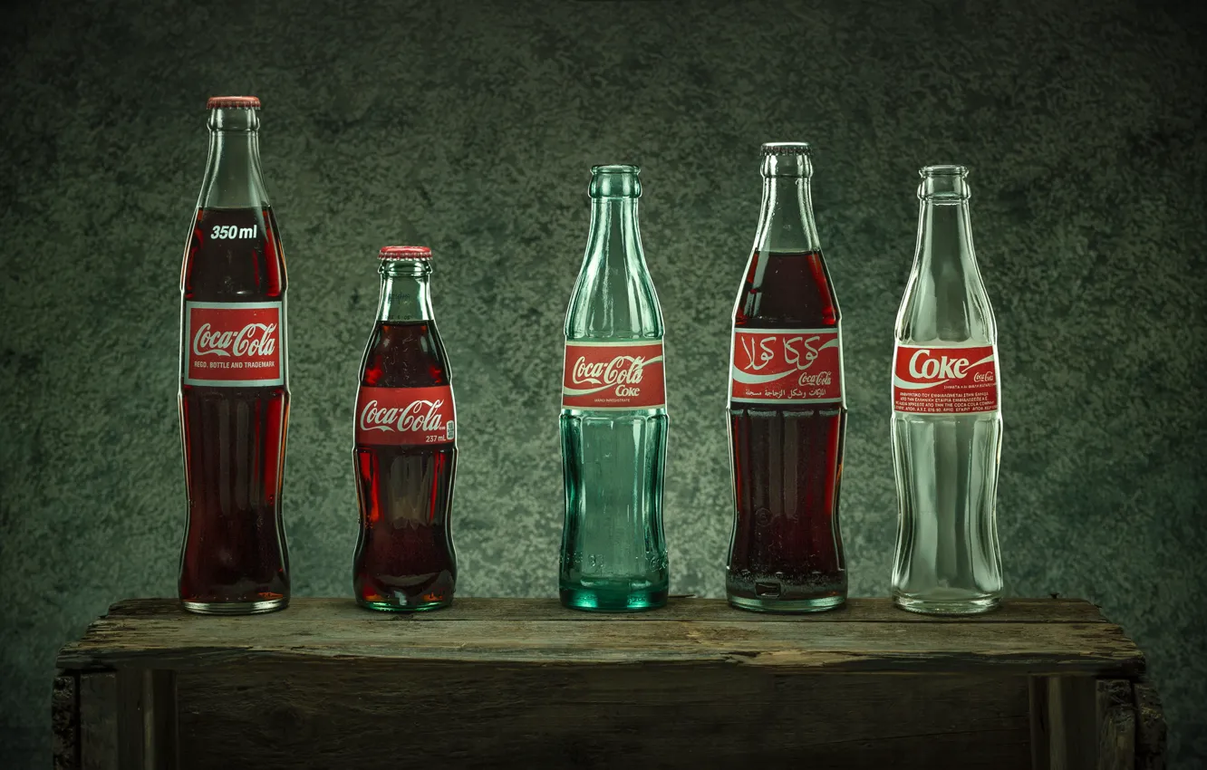 Фото обои бутылки, напиток, coca cola