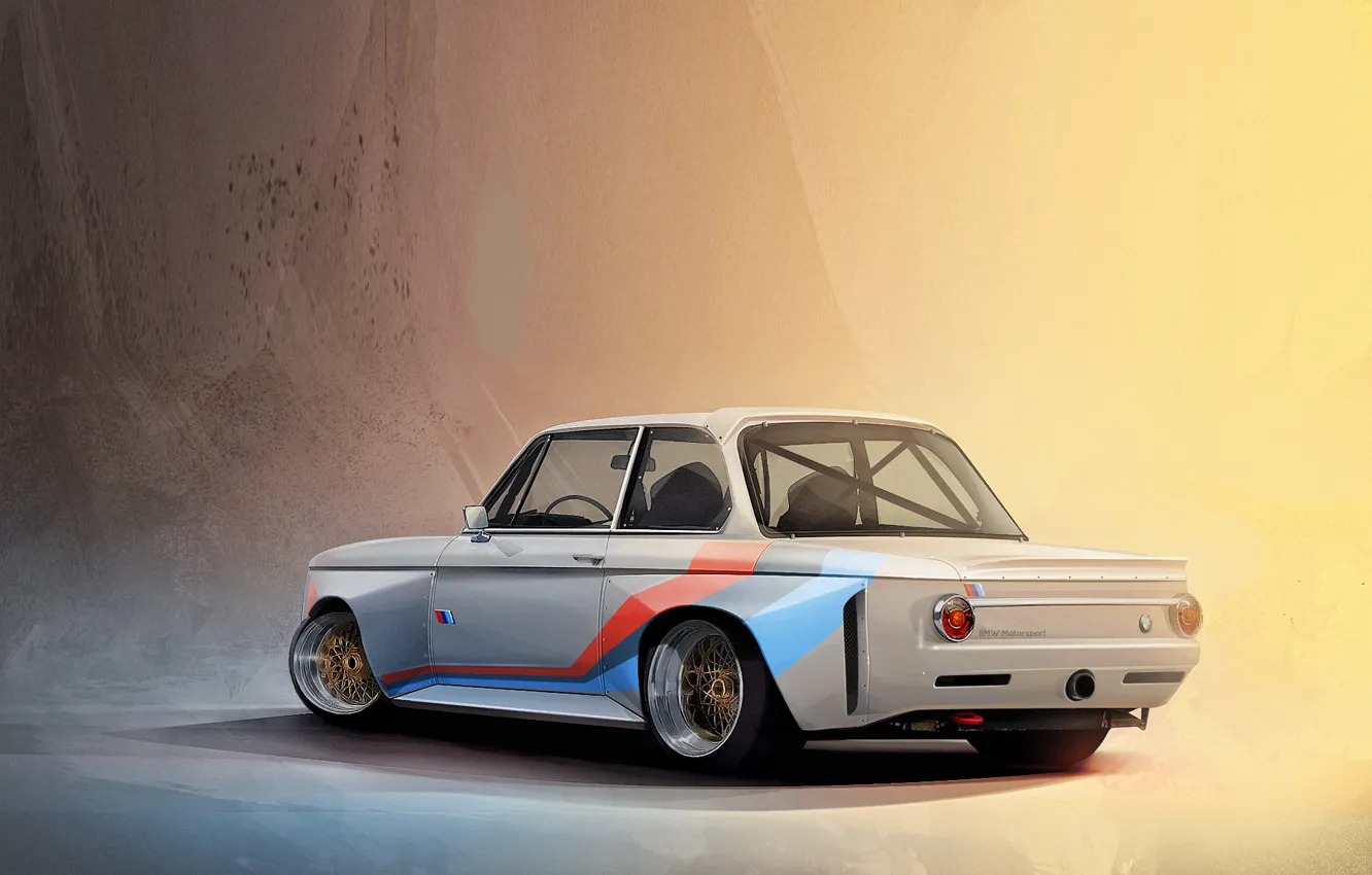 Фото обои BMW, Model, Old, 1600, BMW Motorsport, 3d Car