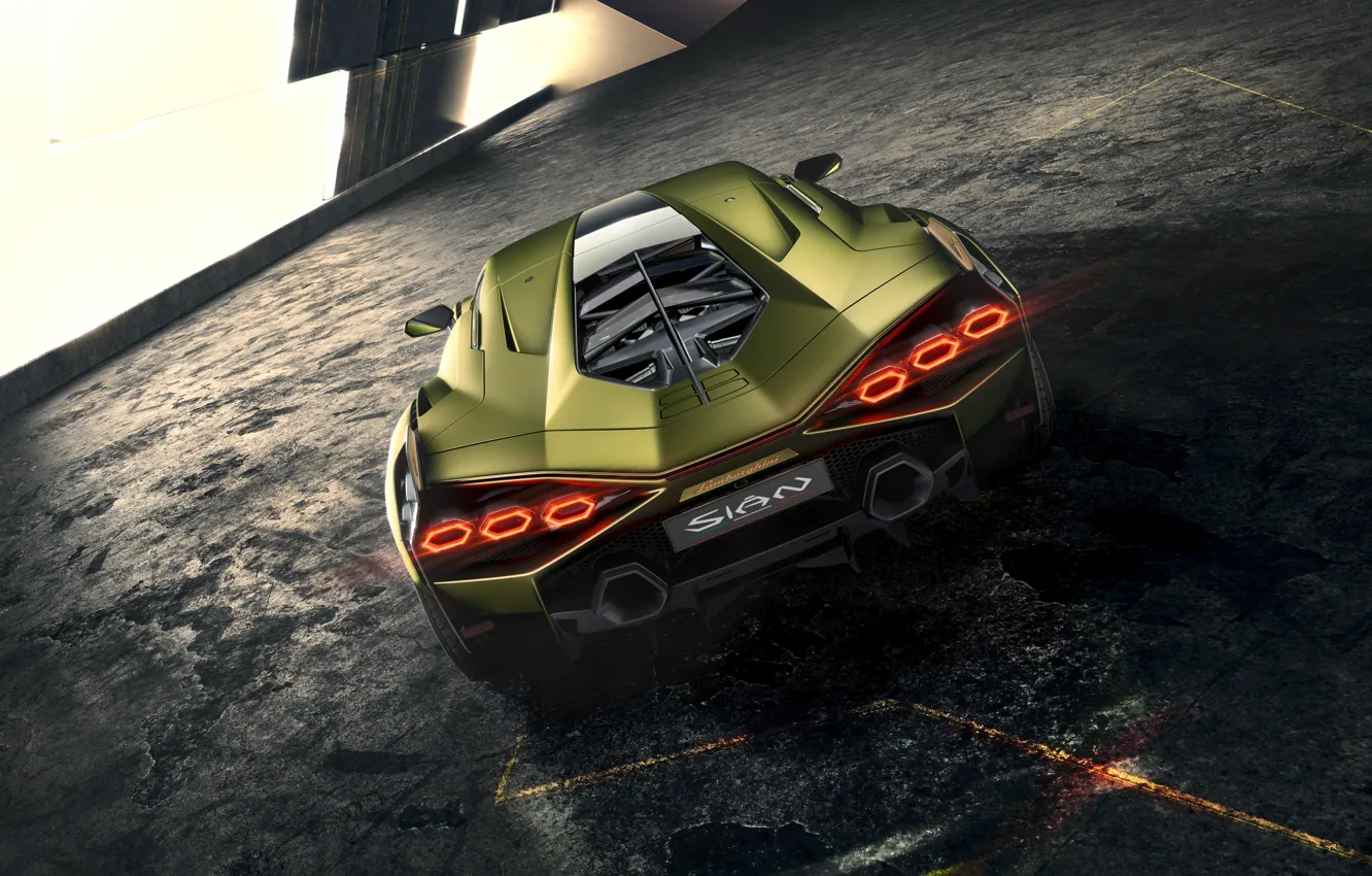 Фото обои Lamborghini, суперкар, гибридный, Sián