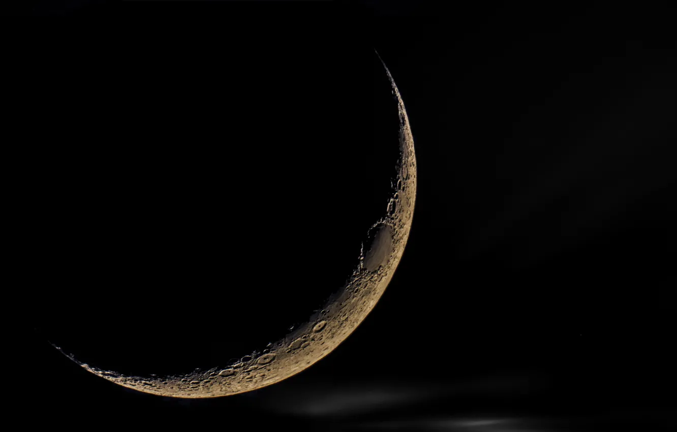 Фото обои ночь, луна, спутник, Moon
