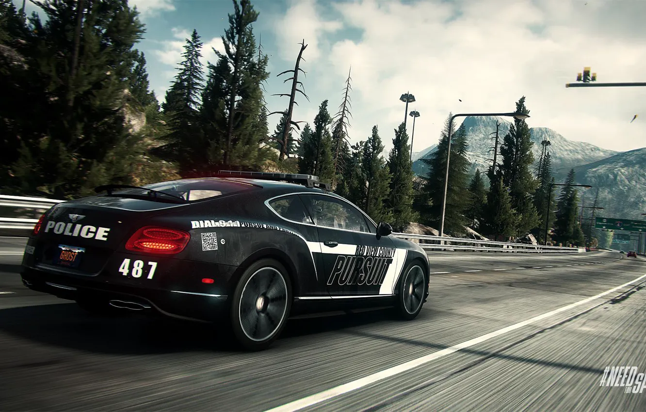Фото обои continental, bentley, Need for Speed, nfs, police, 2013, Rivals, NFSR