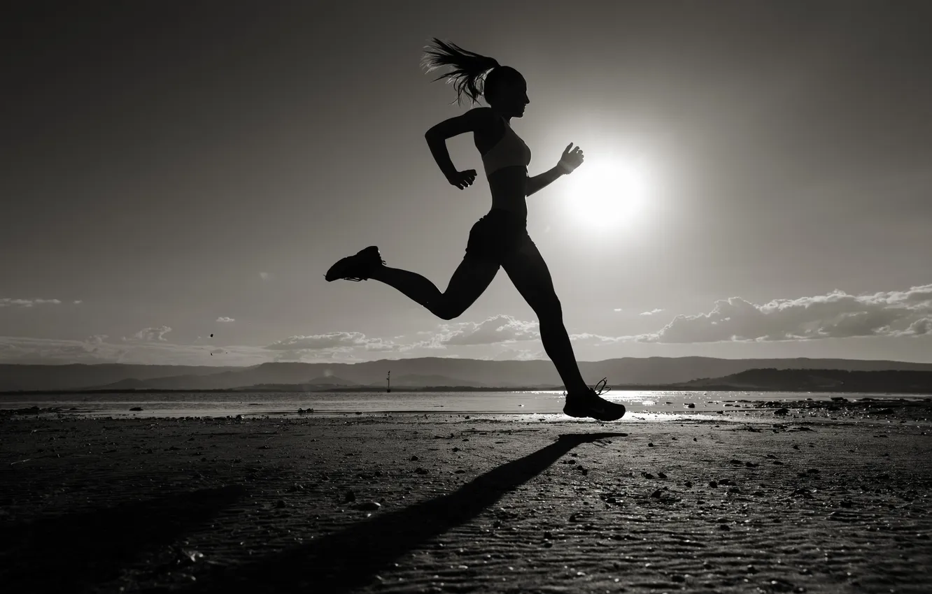 Фото обои sport, women, silhouette, relaxation, running, toned, womens health