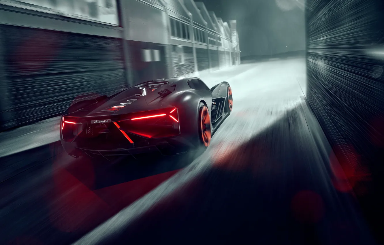 Фото обои Lamborghini, суперкар, электромобиль, Terzo Millennio