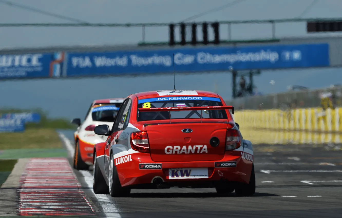Фото обои Granta, Hungary, WTCC, Михаил Козловский, чемпионат мира в классе туринг, Lada sport lukoil, World Touring …