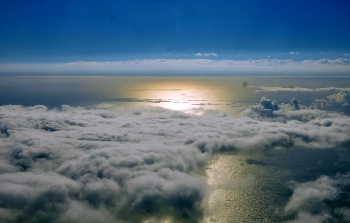 Фото обои небо, облака, океан