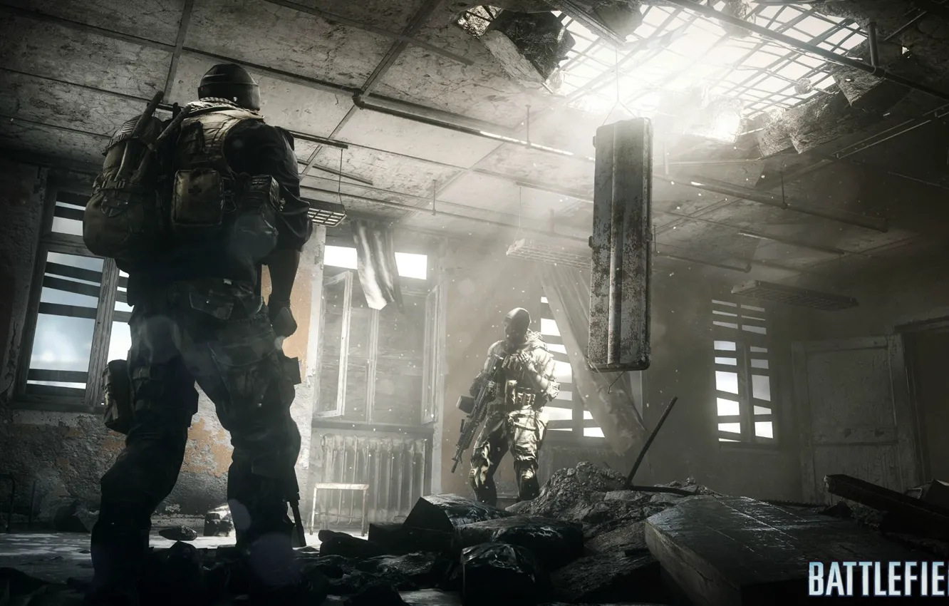 Фото обои солнце, оружие, война, солдат, BF4, Battlefield4