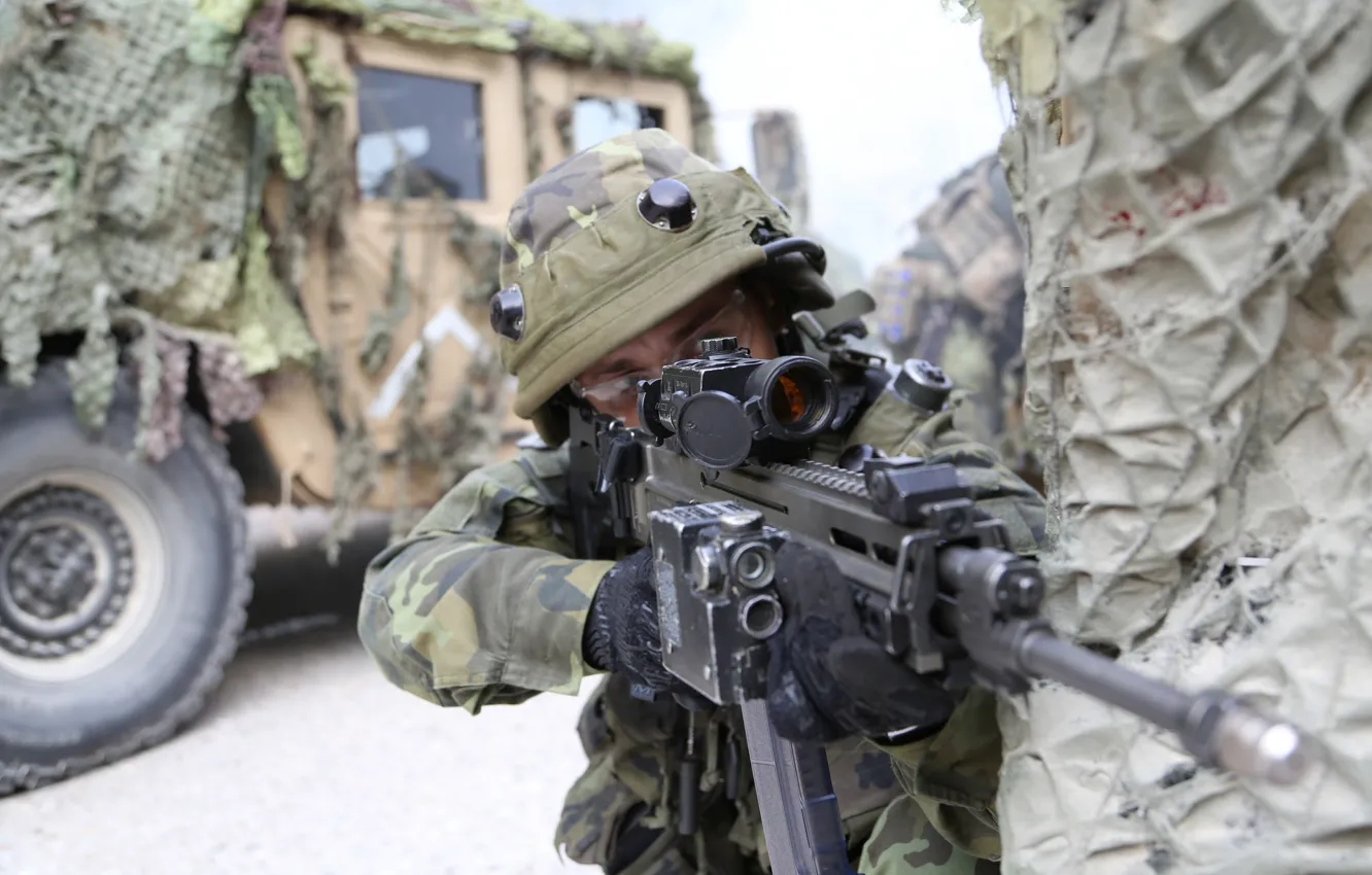 Фото обои оружие, армия, солдат, Czech Army