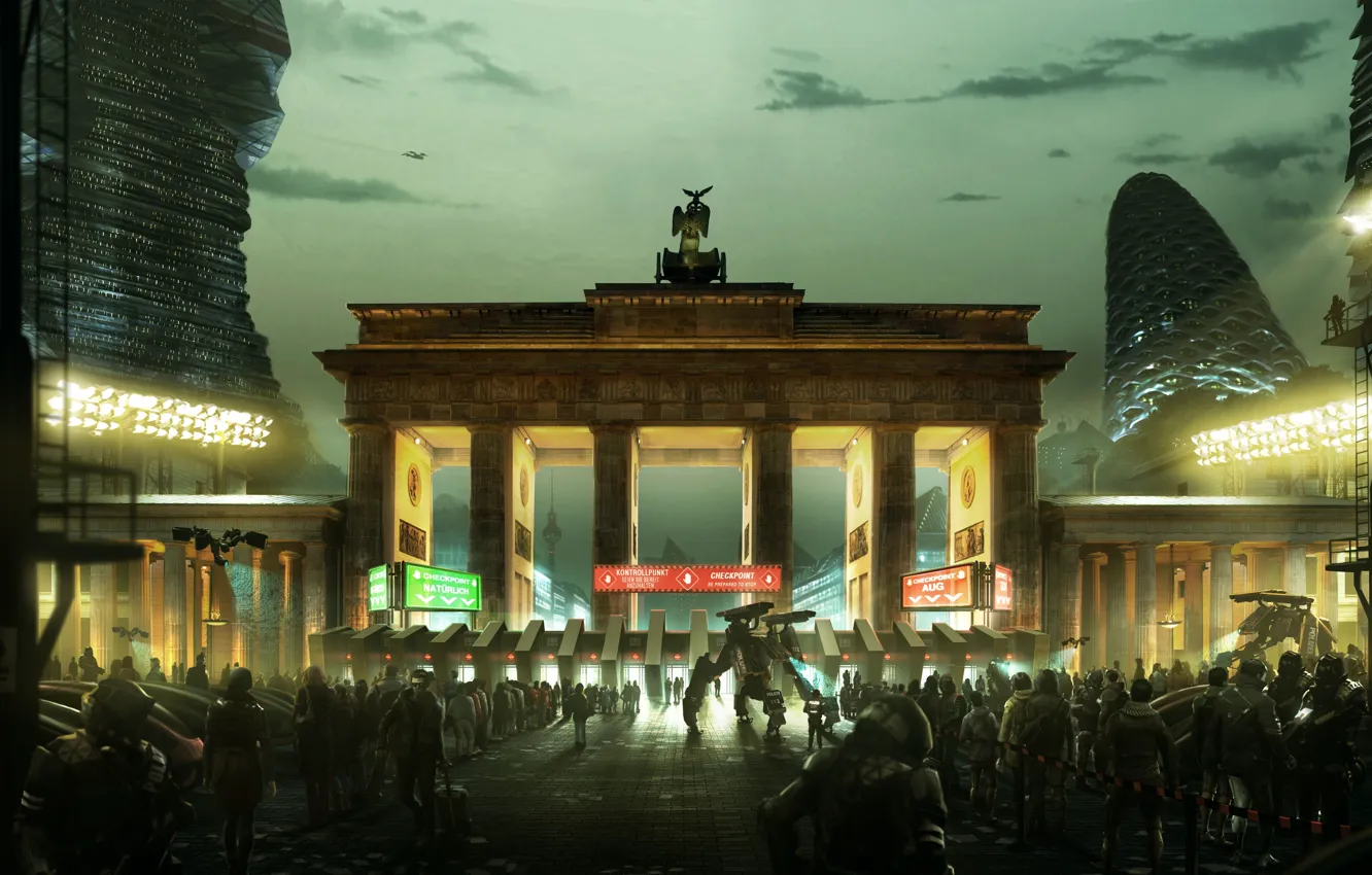 Фото обои Square Enix, Berlin, Deus Ex: Mankind Divided, 2029