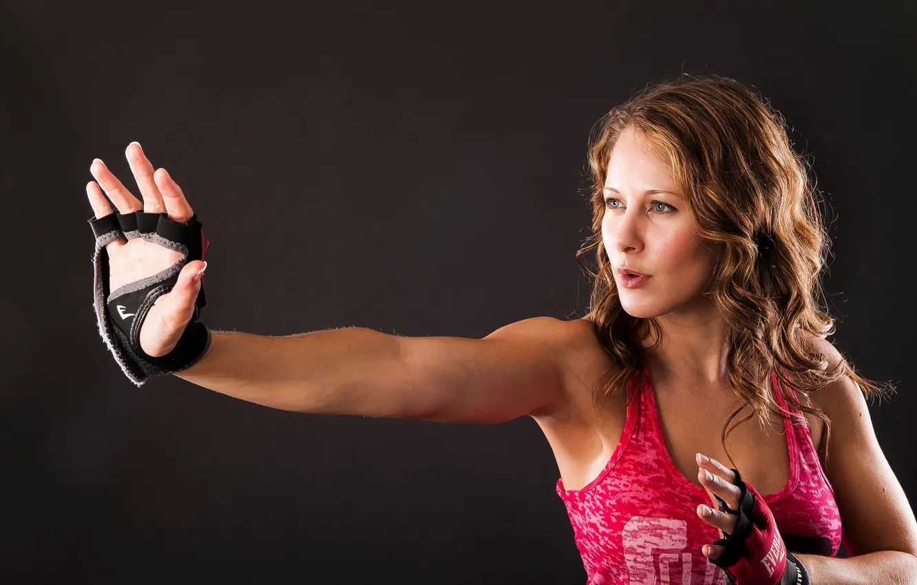 Фото обои девушка, лицо, спортивная