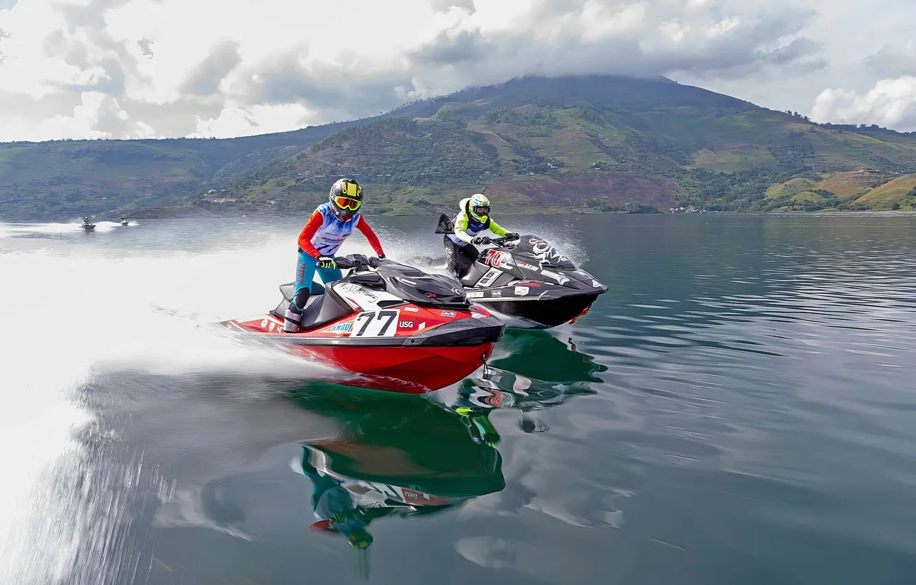 Фото обои гонка, лодка, скорость