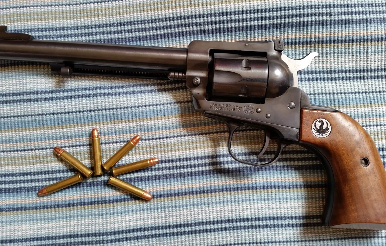 Фото обои ствол, патроны, револьвер, рукоять, Ruger 22