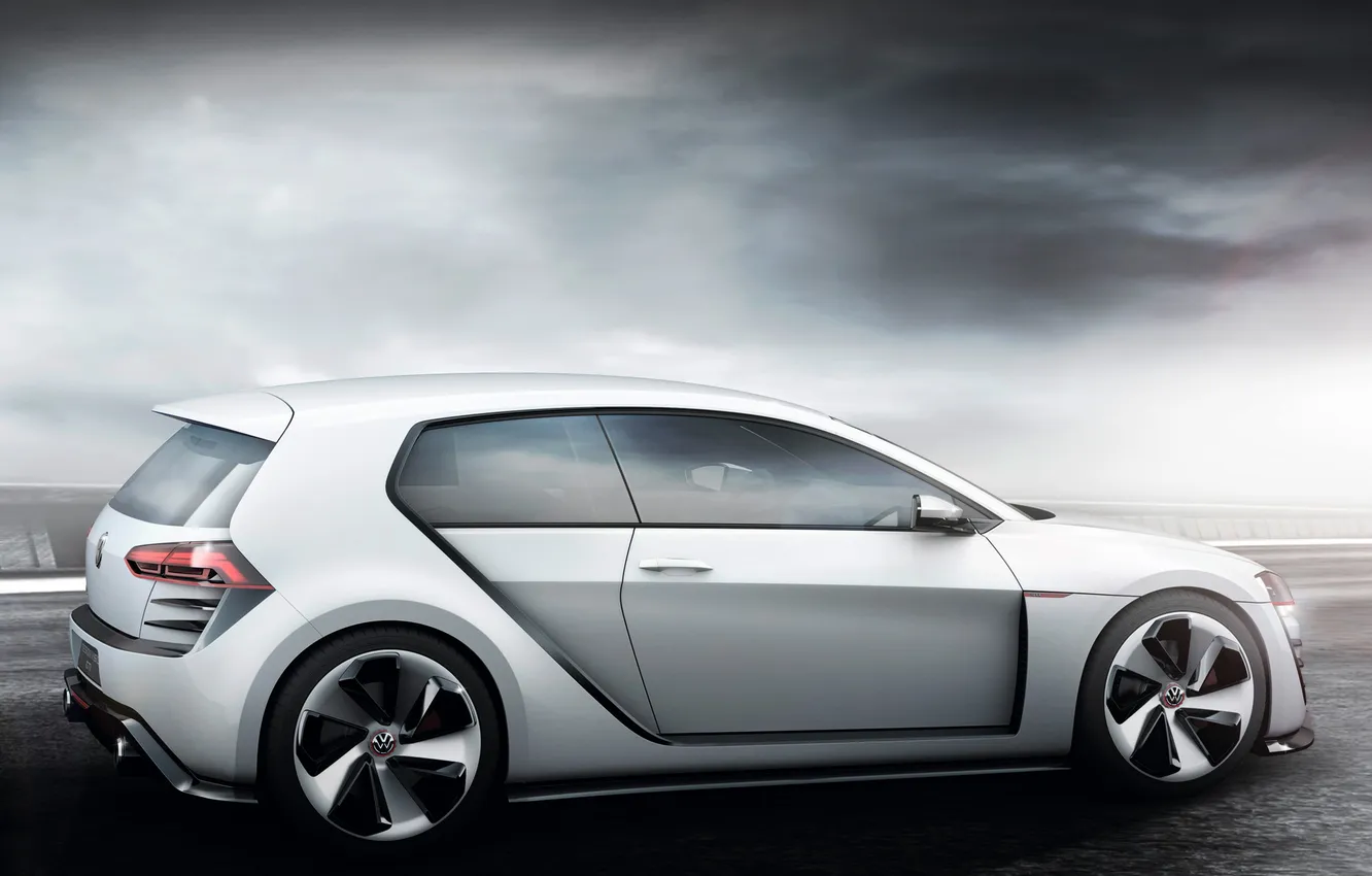 Фото обои машина, Concept, Volkswagen, красивая, Golf, GTI, Design Vision, дизайн вижн