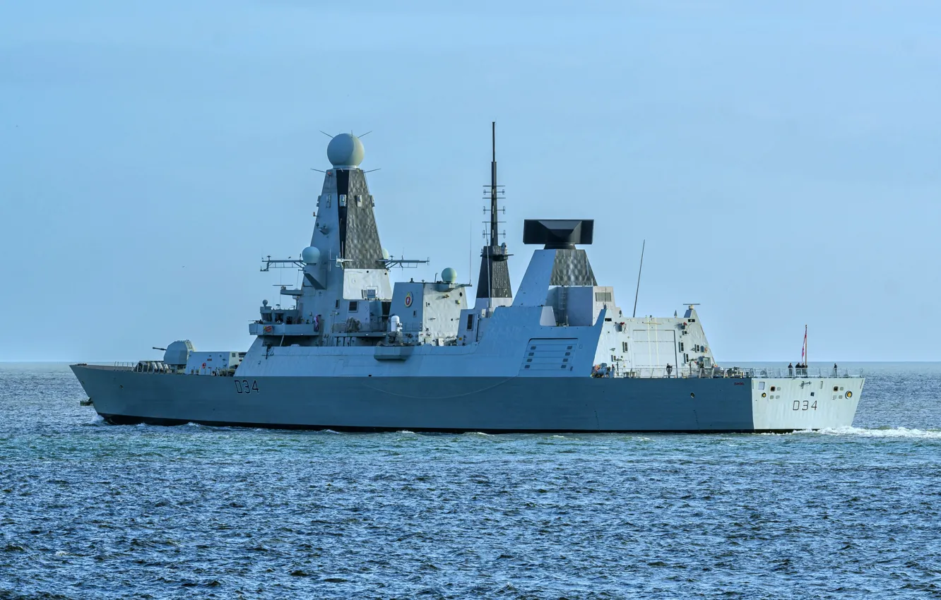 Фото обои Великобритания, эсминец, HMS Diamond, Королевский Флот