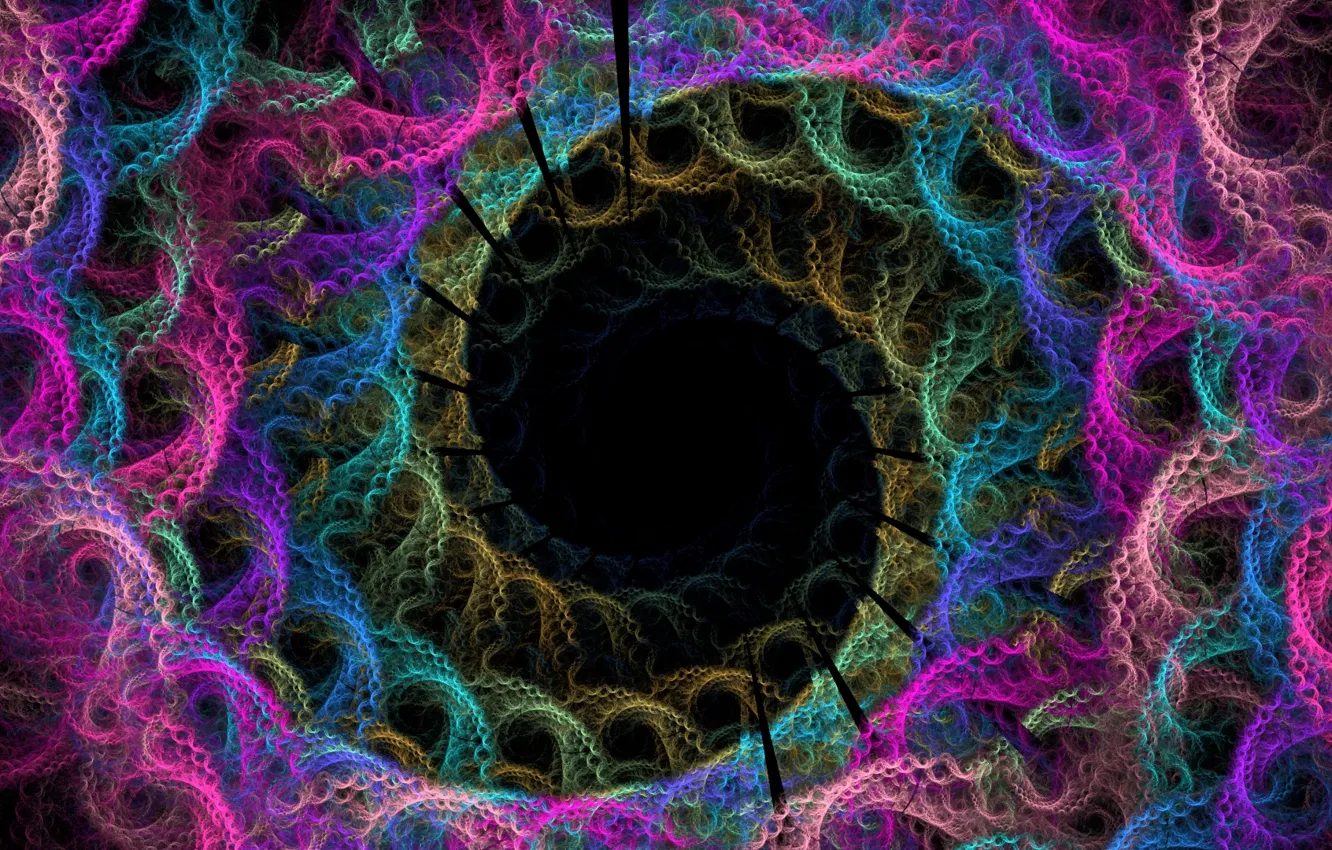 Фото обои цвет, спираль, кружева, ярко, отверстия, вязка