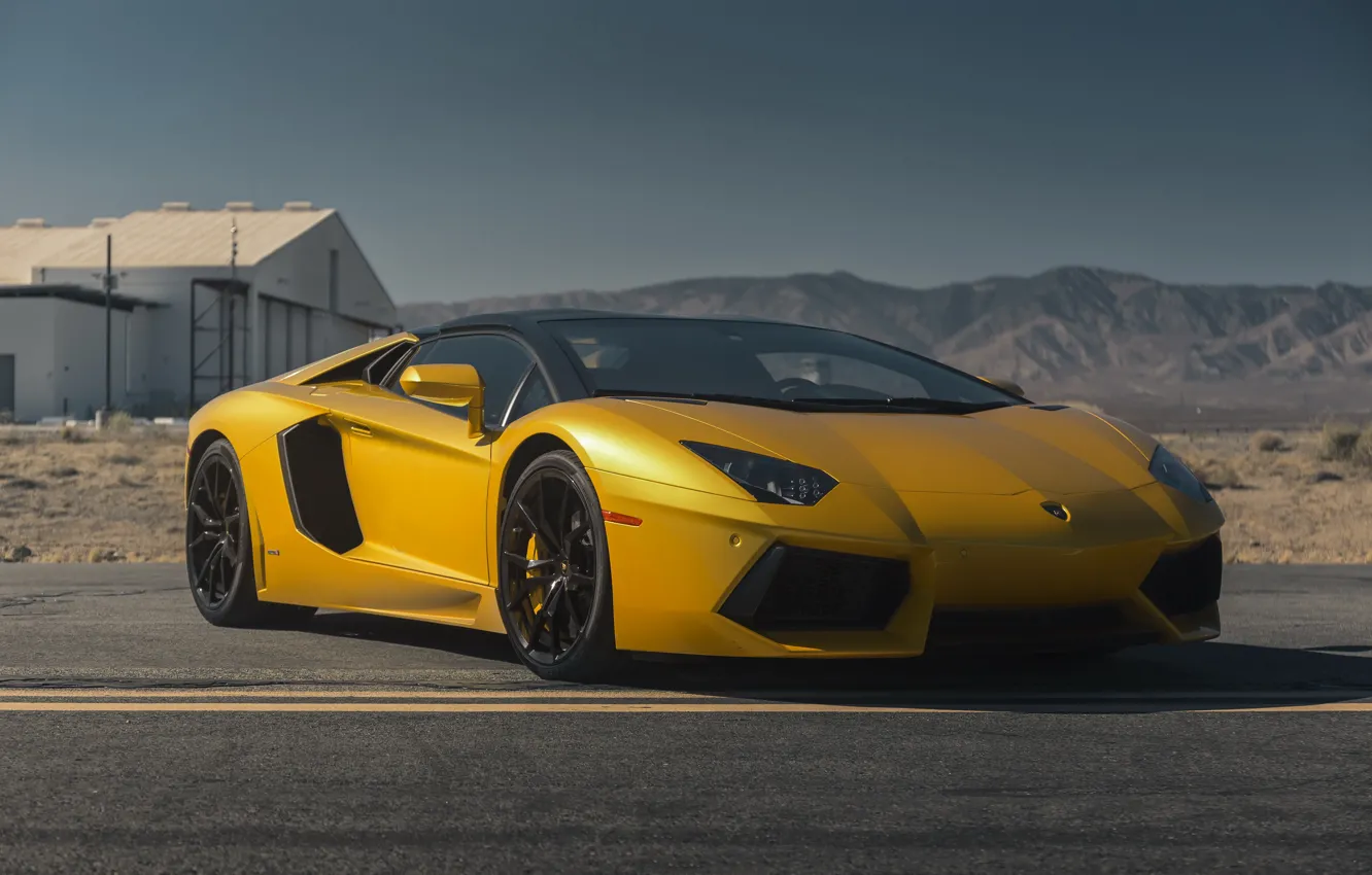 Фото обои Lamborghini, Color, Aventador, Gold