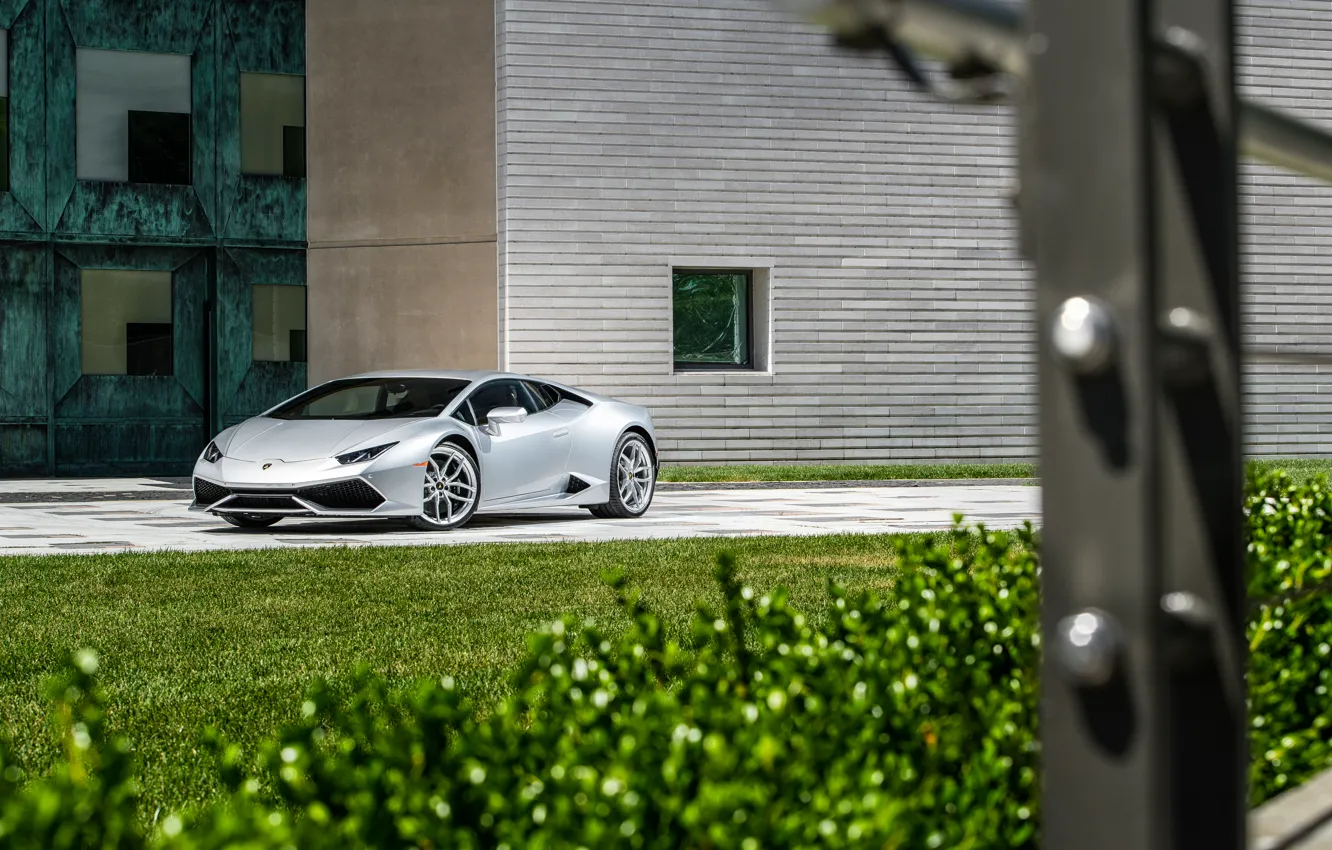 Фото обои Lamborghini, лужайка, Huracan