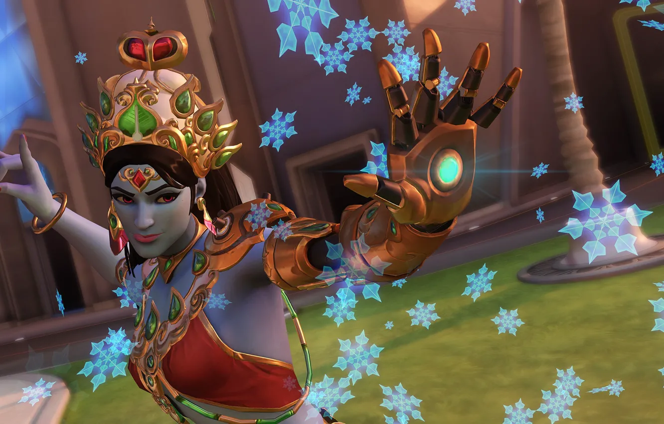 Фото обои женщина, Overwatch, kali, Symmetra's Devi Skin, great experience