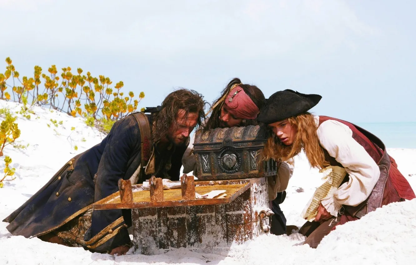 Фото обои сундук, пираты карибского моря, Pirates of the Caribbean