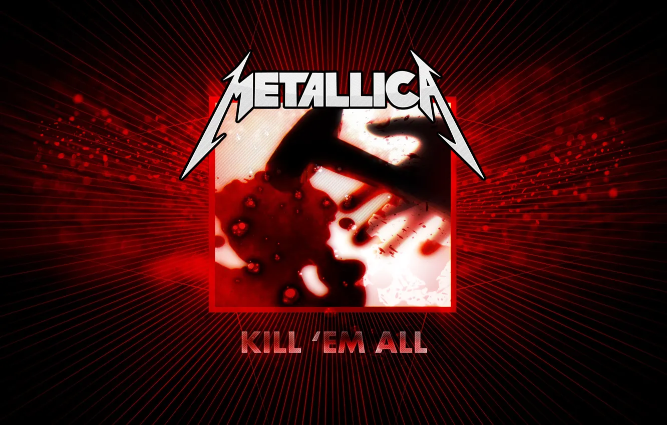 Фото обои Metallica, обложка, Kill them all, первый альбом 1983 года
