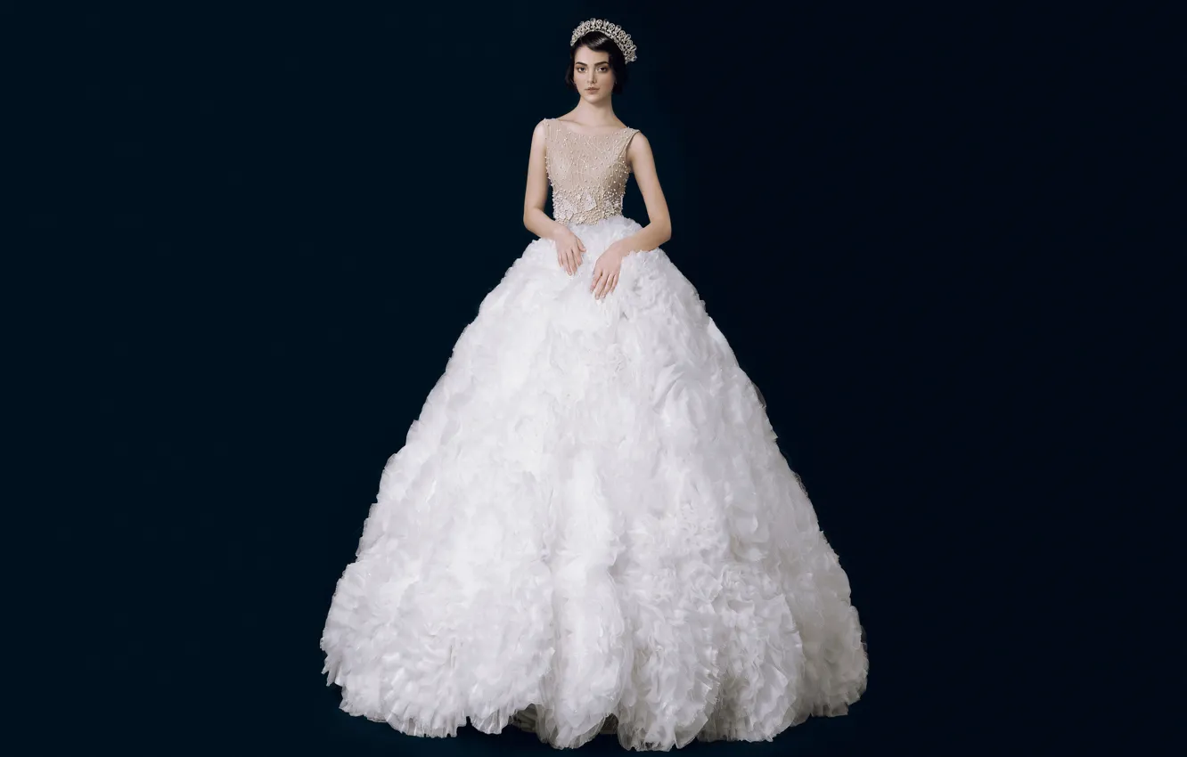 Фото обои модель, платье, невеста
