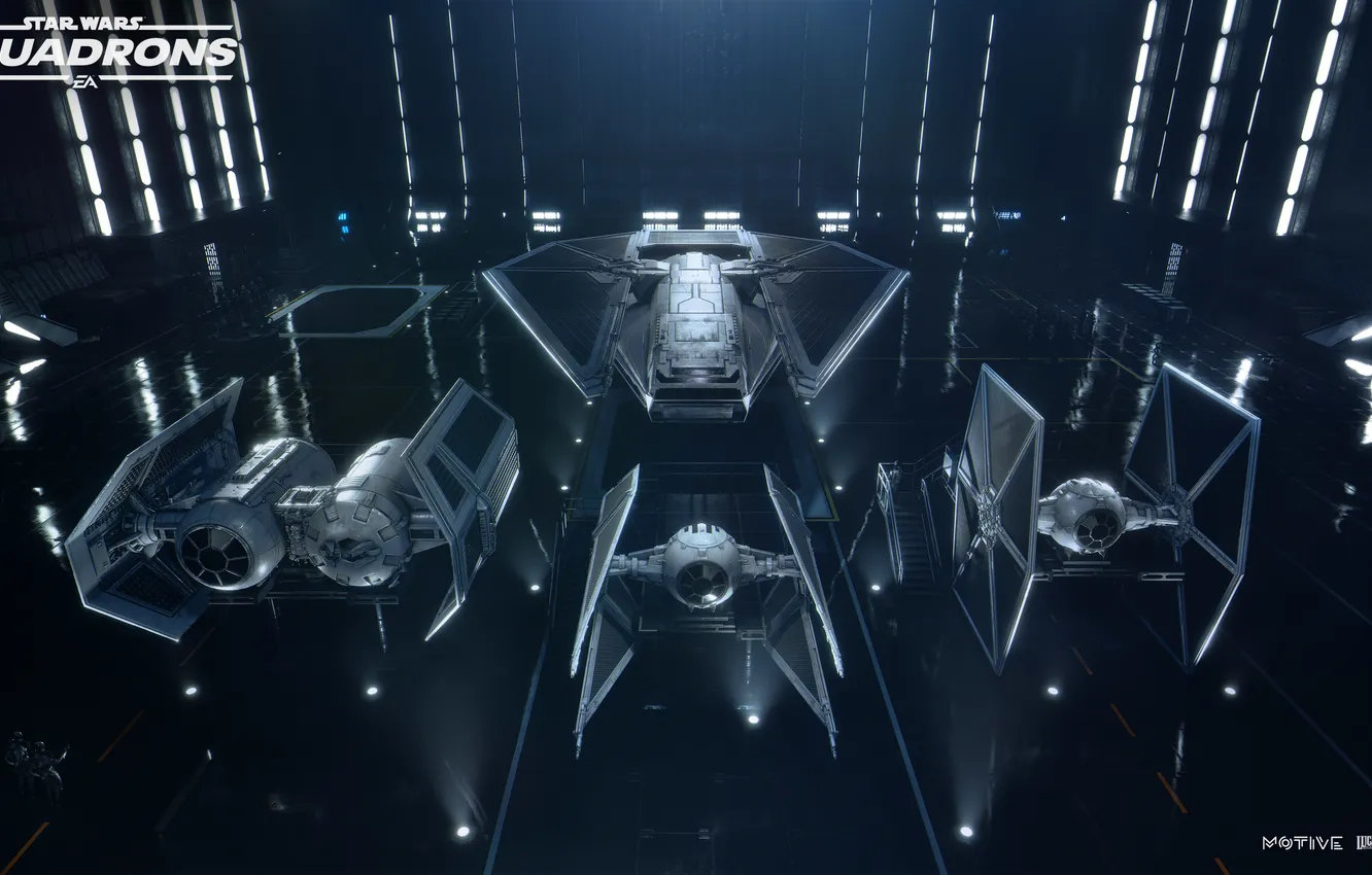 Фото обои Games, Hangar, Playstation 4, Xbox One, Spacecraft, Star Wars: Squadrons, PC Games, 2020 Games