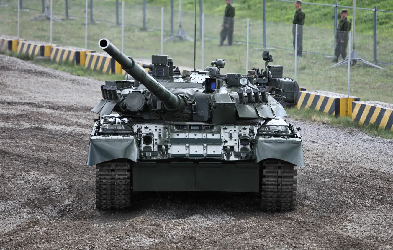 Фото обои танк, полигон, ОБТ, Т-80У, бронетехника России
