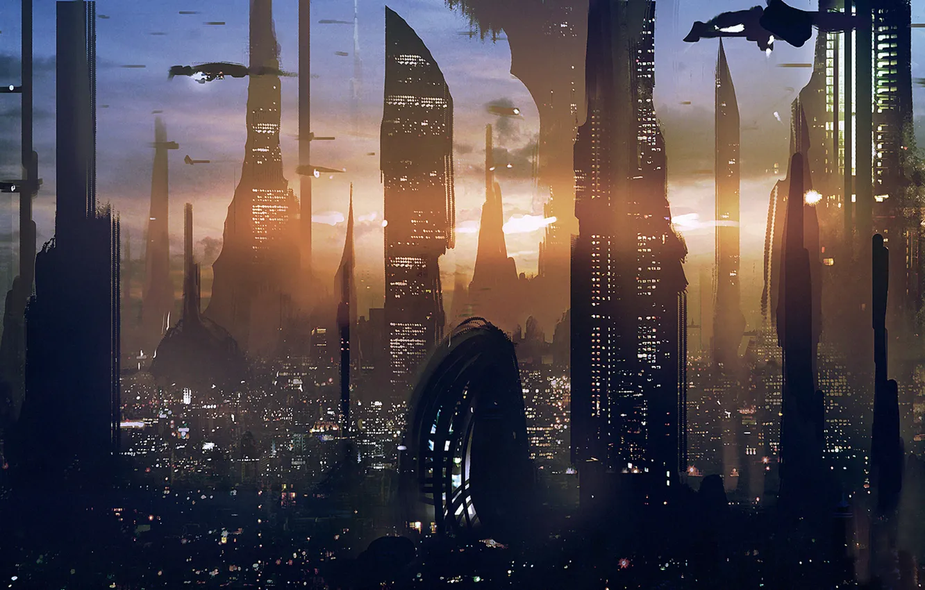 Фото обои Star Wars, Skyscraper, Coruscant