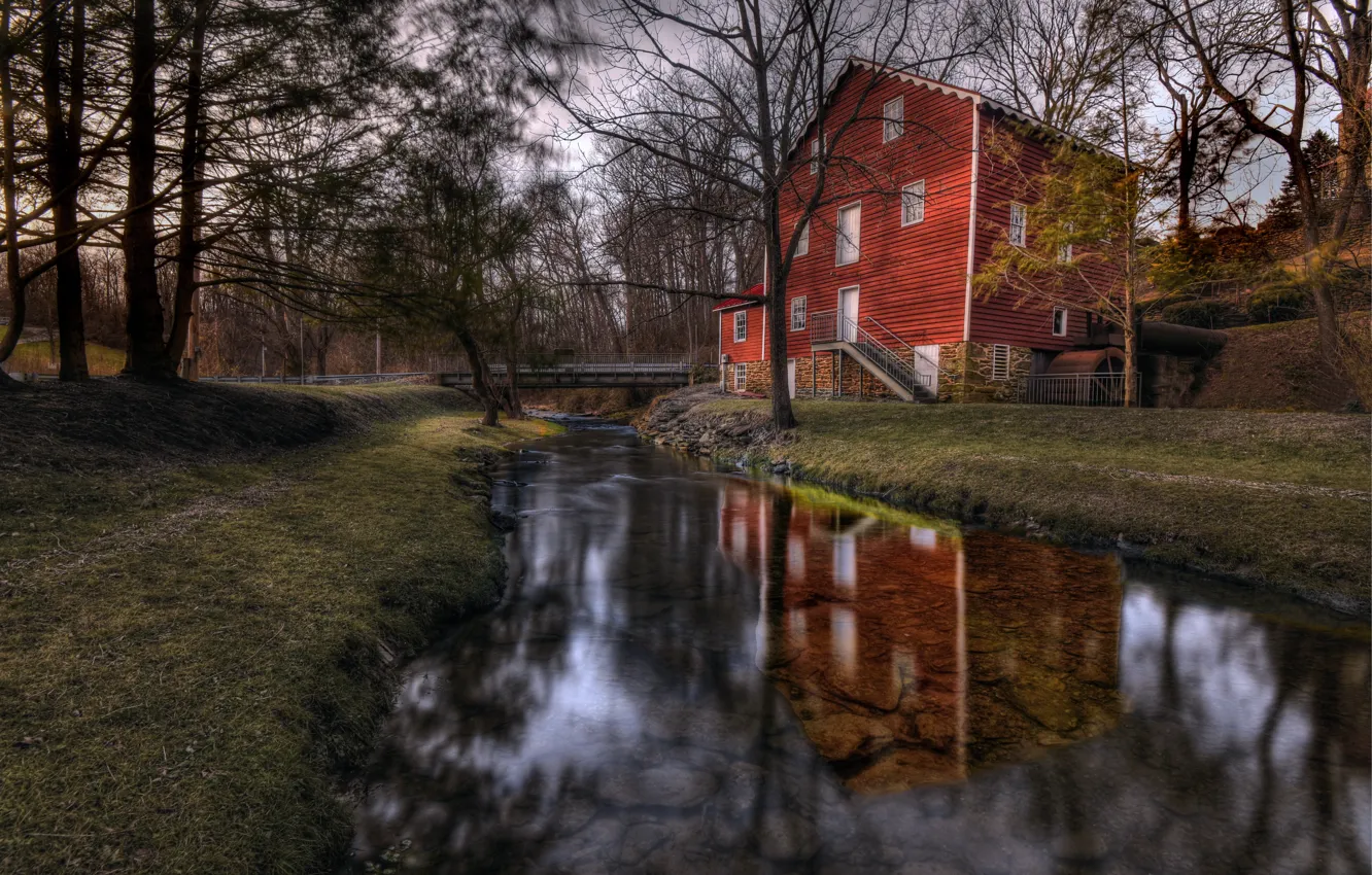 Фото обои Pennsylvania, Mill, East Hopewell Township, Cross Mill