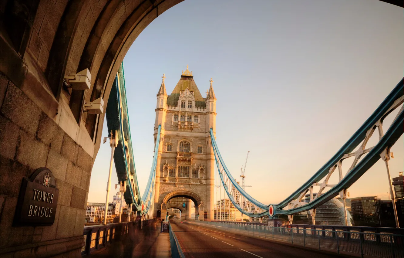 Фото обои Англия, Лондон, башня, опора, Тауэрский мост