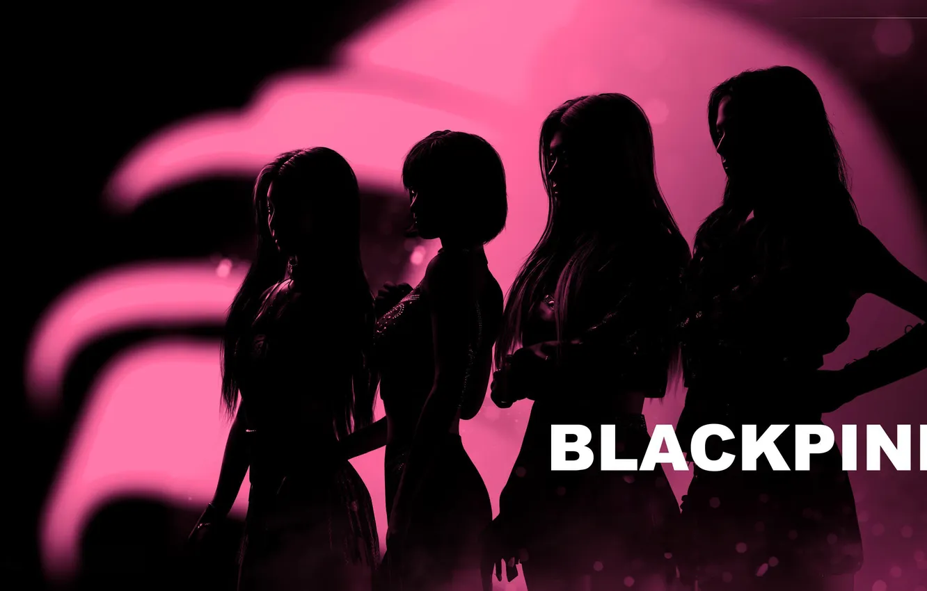 Фото обои Music, Rose, Silhouette, Lisa, Jennie, Blackpink, Jisoo, Pink aesthetic