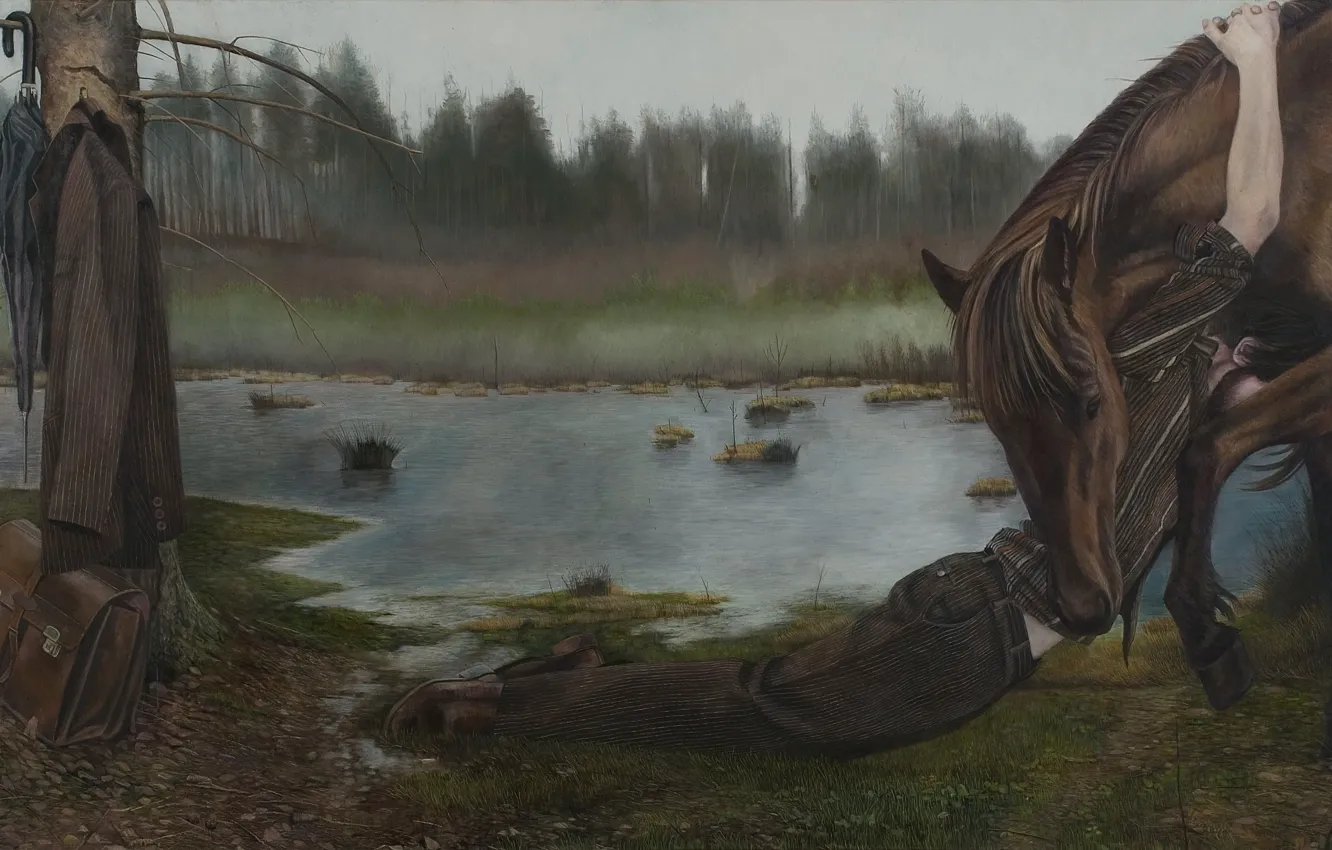 Фото обои картина, норвежский художник, Christer Karlstad, The Beating Hearts