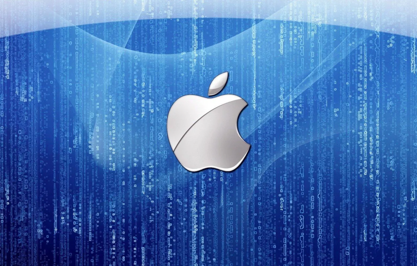 Фото обои полосы, apple, яблоко, лого, бренд