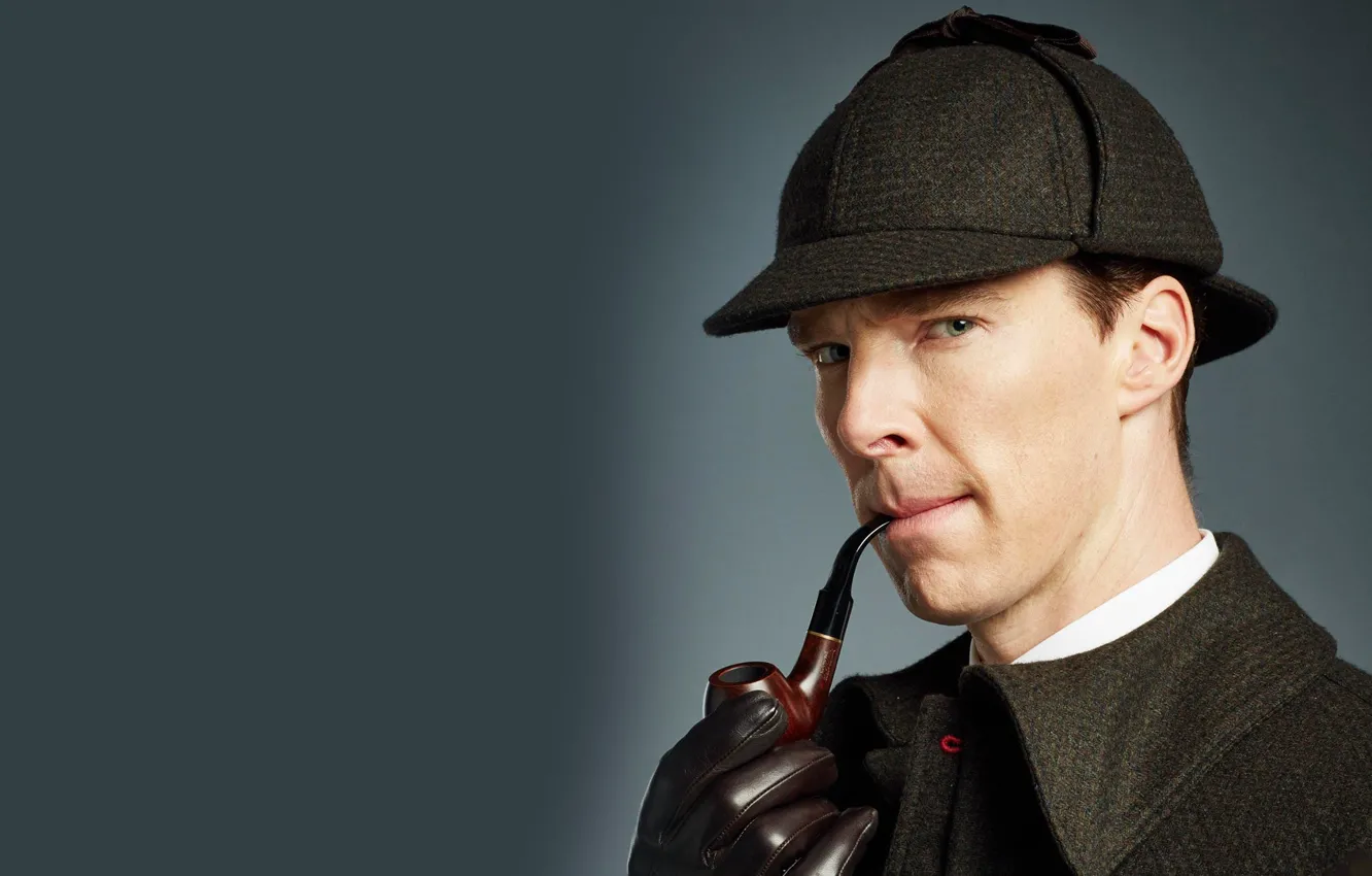 Фото обои трубка, шляпа, Шерлок Холмс, Бенедикт Камбербэтч, Sherlock, Sherlock BBC, Sherlock Holmes, Безобразная невеста